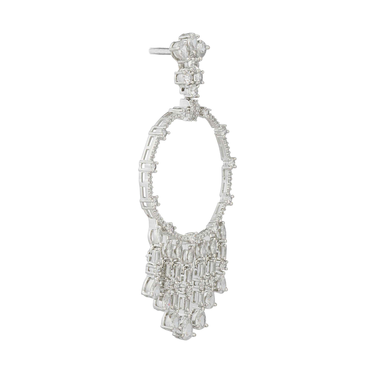 Raniya – Crystal Hoop Drop Earrings