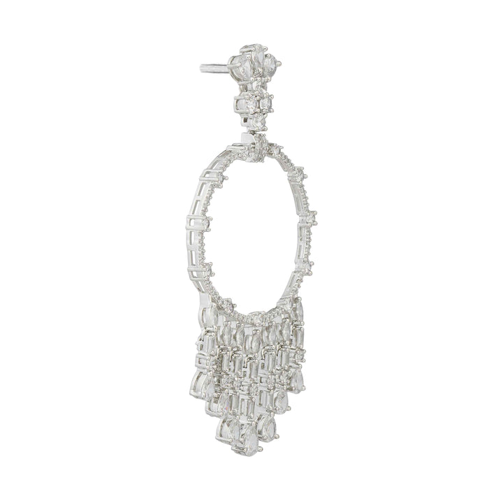 Raniya – Crystal Hoop Drop Earrings