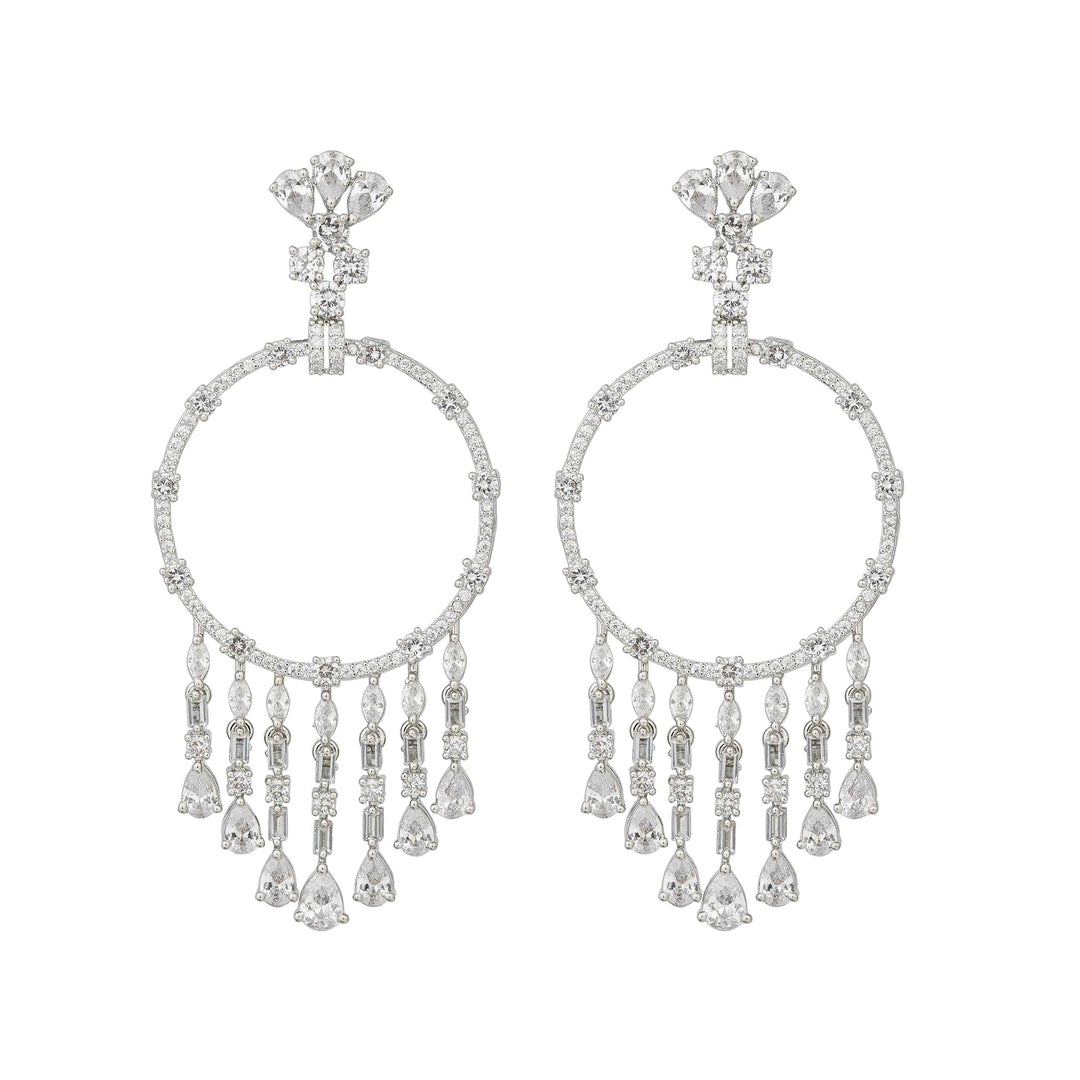 Raniya – Crystal Hoop Drop Earrings