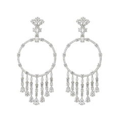 Raniya – Crystal Hoop Drop Earrings