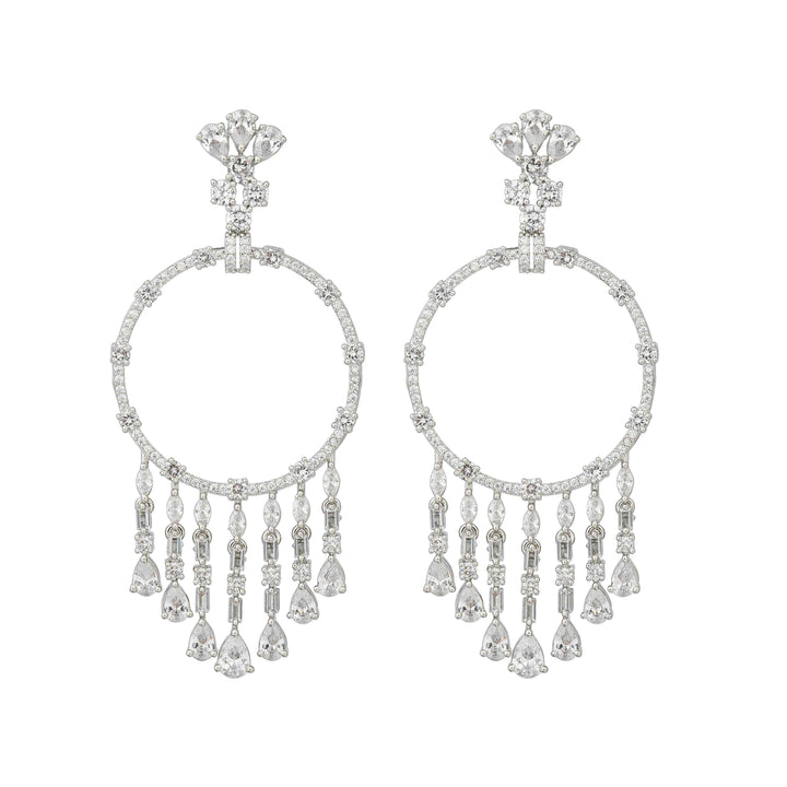 Raniya – Crystal Hoop Drop Earrings