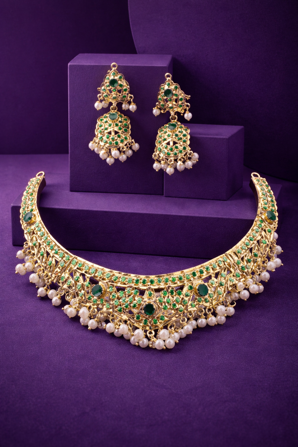 D no-6, 2999 Jadau Necklace Live-1227