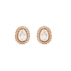 Elani Moissanite Polki Silver Foil Studs