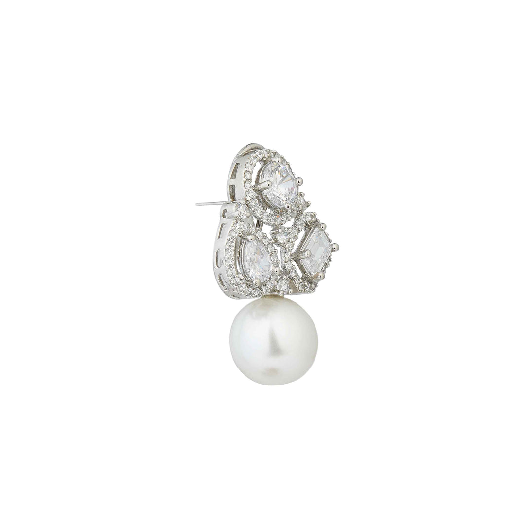 Amara Pearl Drop Stud Earrings