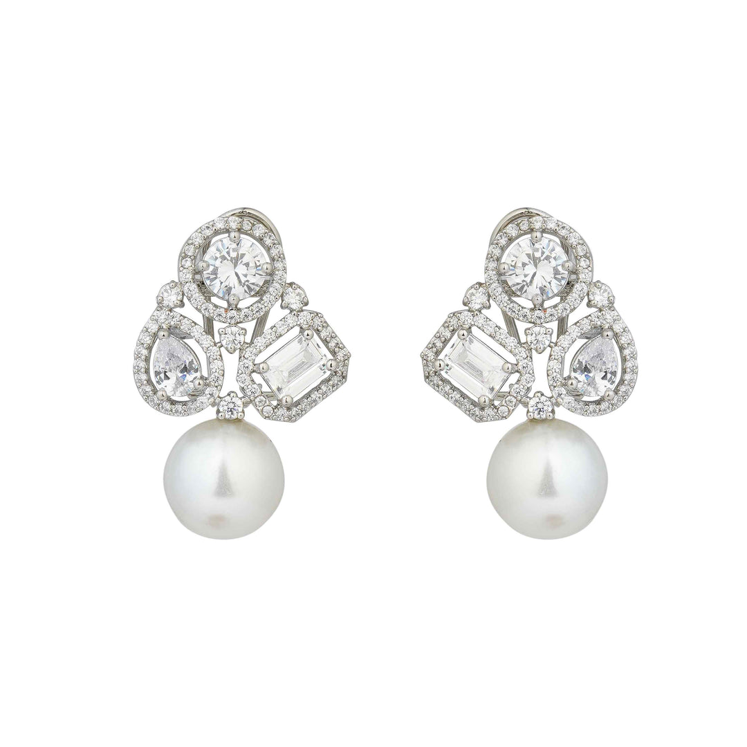 Amara Pearl Drop Stud Earrings
