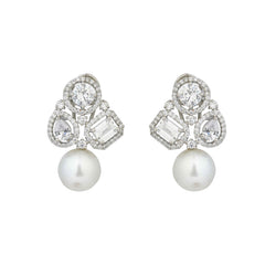 Amara Pearl Drop Stud Earrings