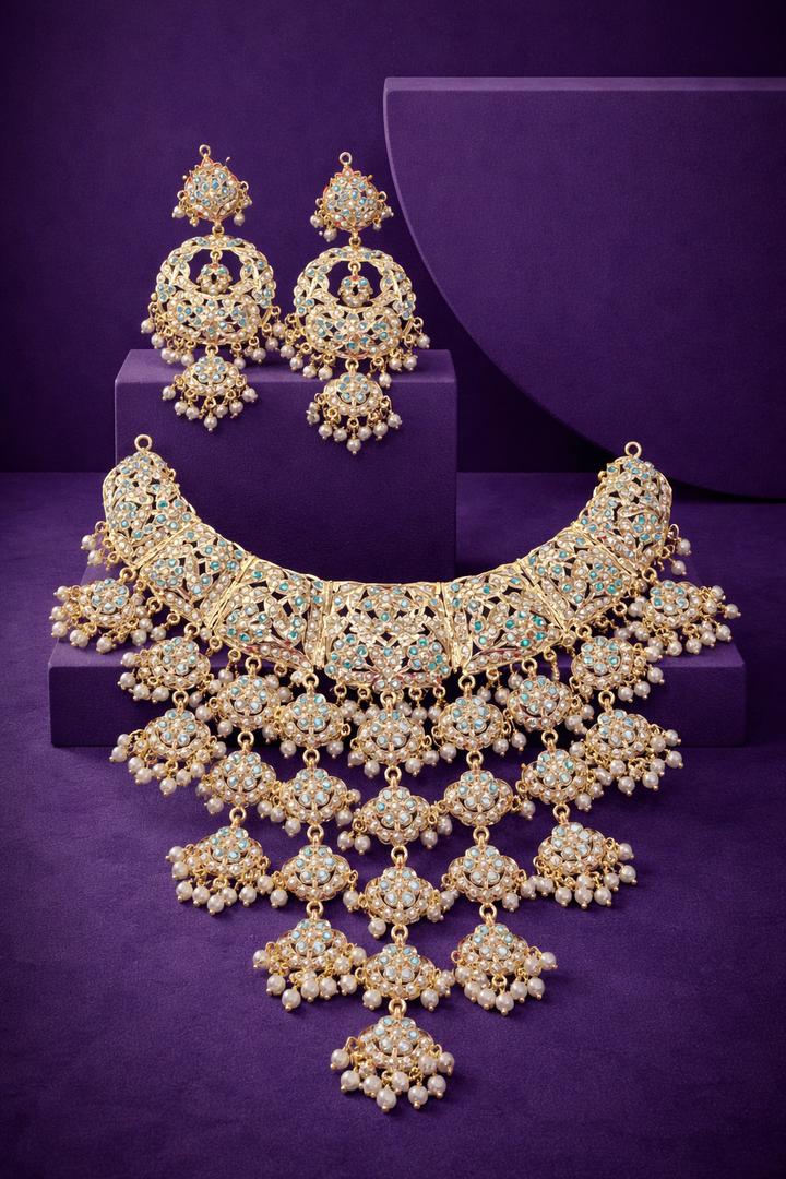 D No-7 Jadau Jewellery Set P-5999 Live no-1227