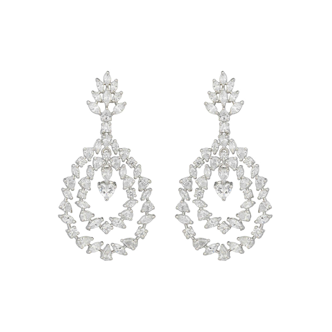 Elina Crystal Teardrop Earrings