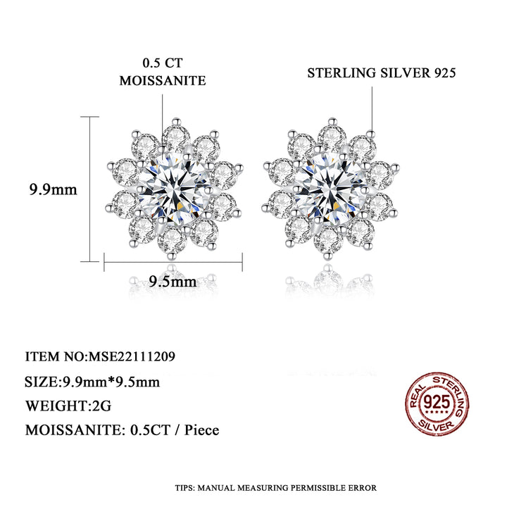 Cyra Diamond Flower Earrings—Soft Sparkle with Floral Charm