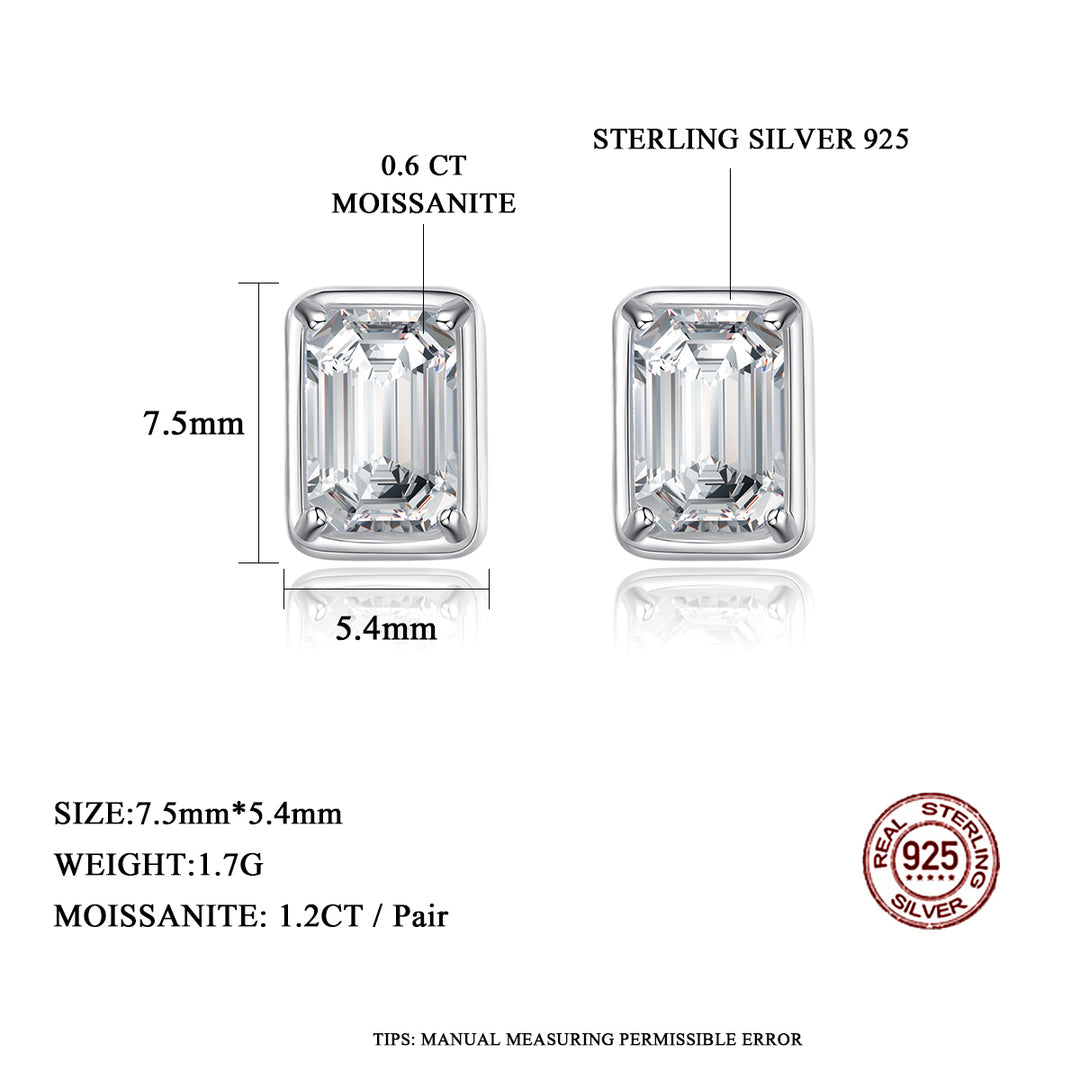 Esen Lume Emerald Cut Stud