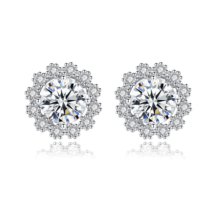 Aria Iconic Earring Diamond Flower Stud