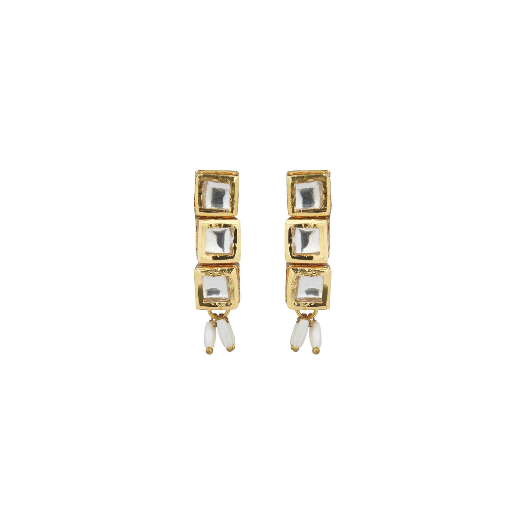Naazira Gold Plated Kundan Choker Necklace Set with Earrings