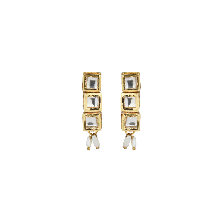 Naazira Gold Plated Kundan Choker Necklace Set with Earrings