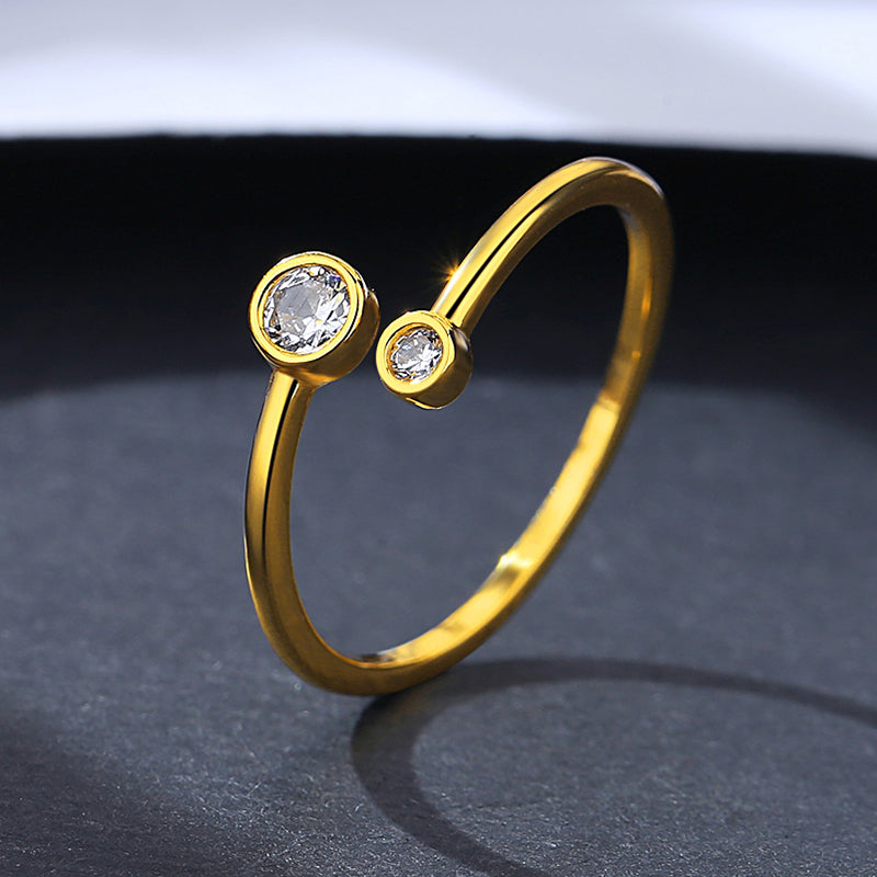 925 silver nina gold plated ring for women