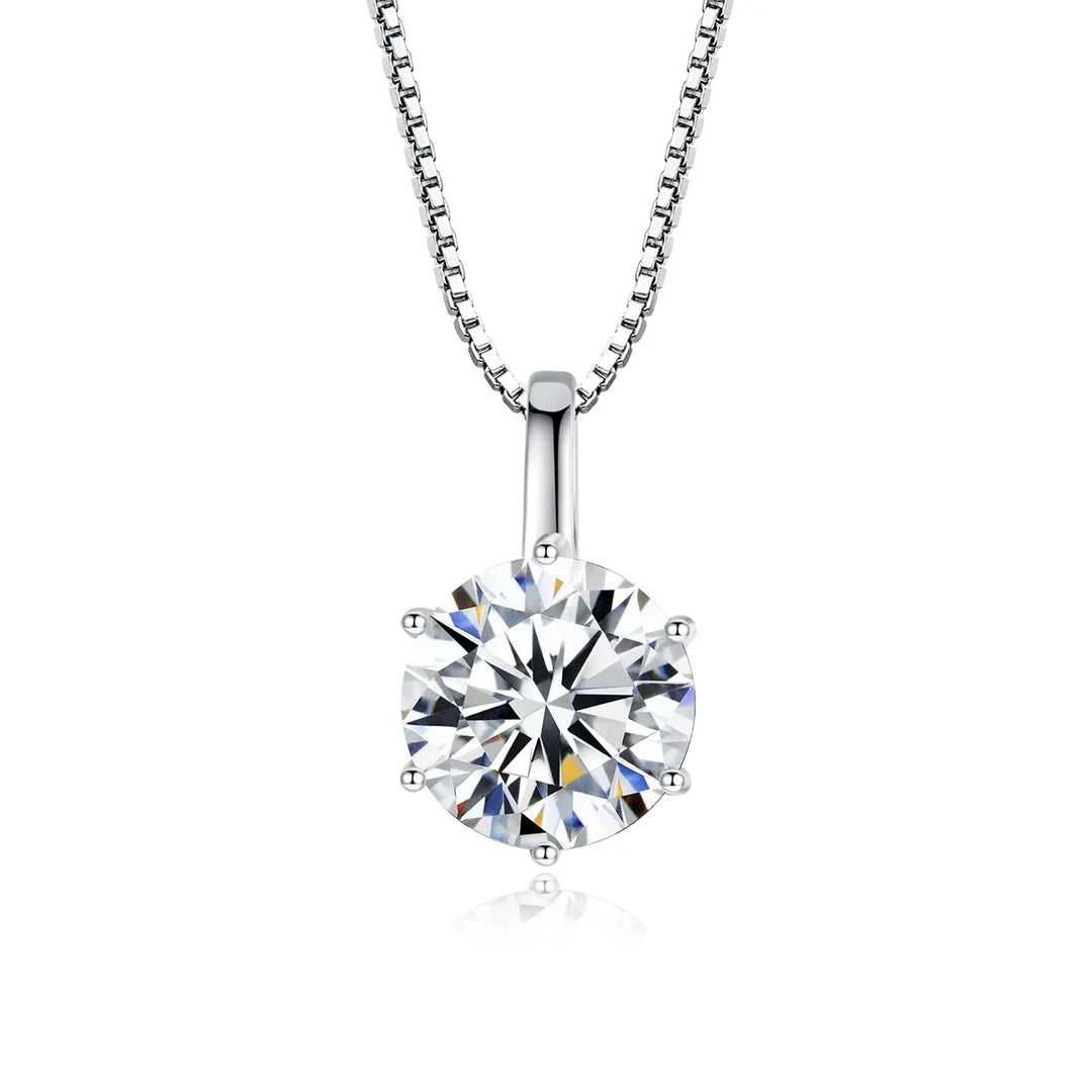 925 Sterling Silver Cubic Stone Pendant Necklace for Women