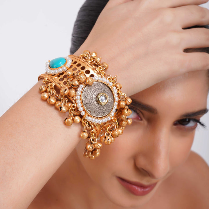 Gulmarg Fusion Apala Kada Ghungroo Bracelet