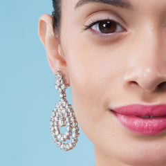 Elina Crystal Teardrop Earrings