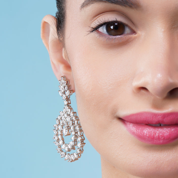 Elina Crystal Teardrop Earrings