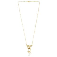 Aaliyah kundan pearl pendant necklace set with earrings 