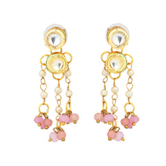 Aamira pearl waterfall Earrings Close-Up Product Image