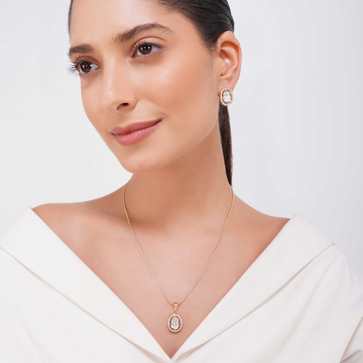 Adaa polki pure foil dailywear jewelry set