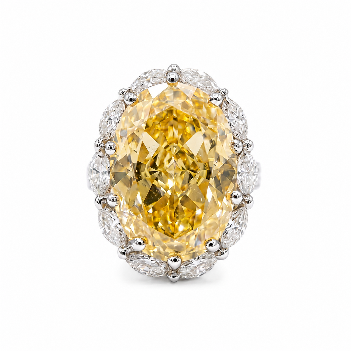 Oval Statement Crystal Cocktail Ring
