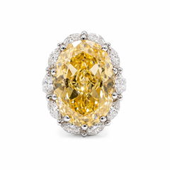 Oval Statement Crystal Cocktail Ring