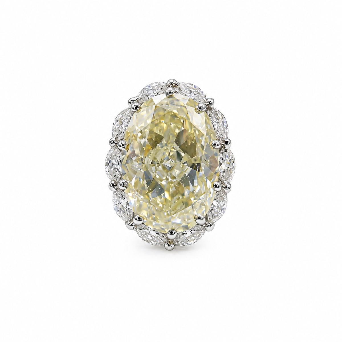 Oval Statement Crystal Cocktail Ring