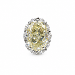 Oval Statement Crystal Cocktail Ring