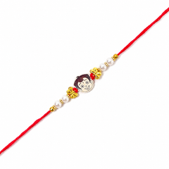 Chota bheem Boy Charm Kids 92.5 Silver Rakhi with Pearls
