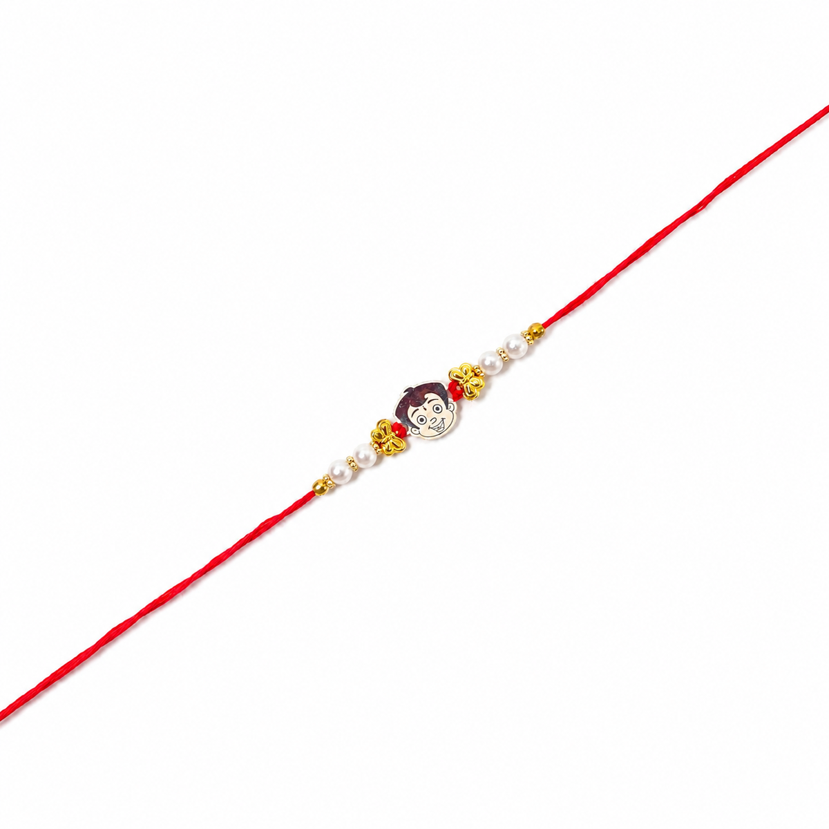 Chota bheem Boy Charm Kids 92.5 Silver Rakhi with Pearls