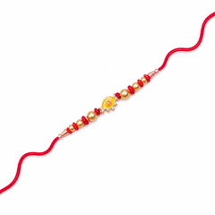 Golden Pearl 92.5 Silver Rakhi with Cute Enamel Charm