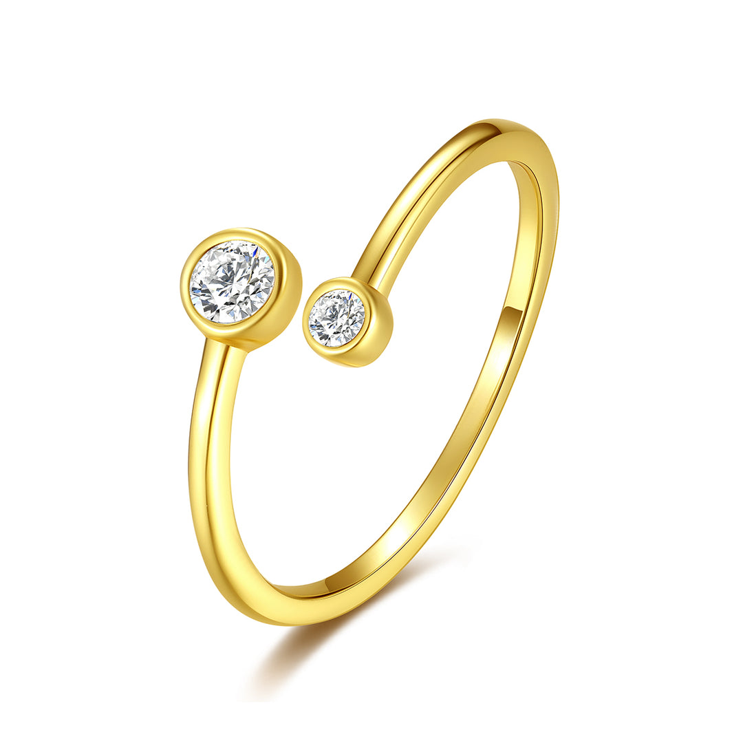 classy gold plated silver ring for women