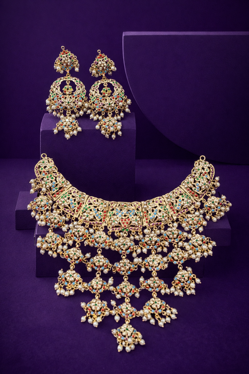 D No-7 Jadau Jewellery Set P-5999 Live no-1227