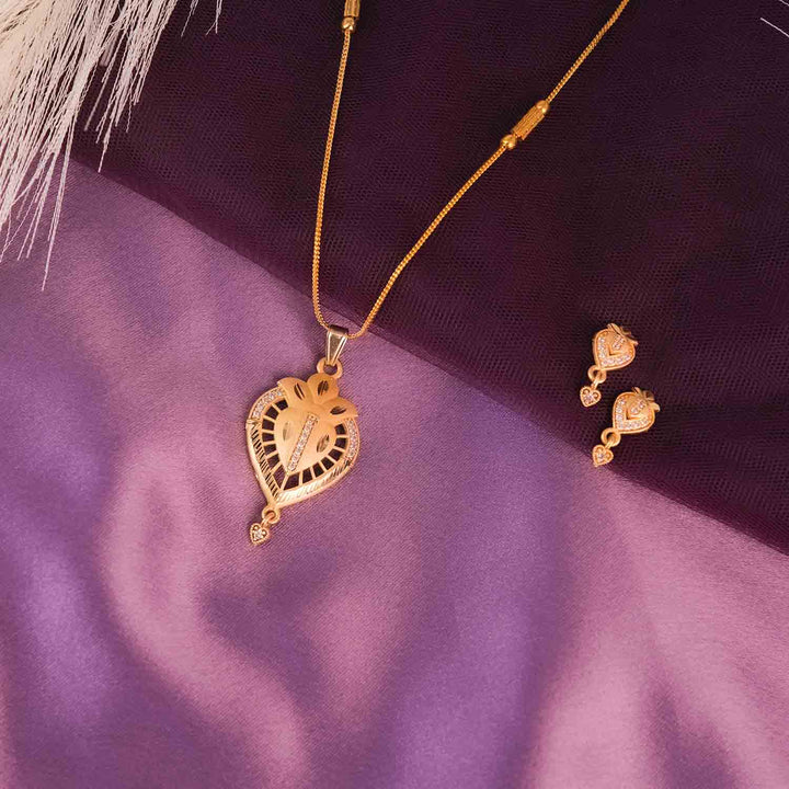 Glow Charm – Pendant & Earrings Set for Everyday Shine