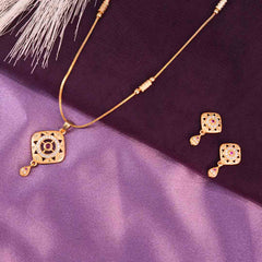 A Beautiful Pendant with Chain and Earrings for Everyday Glam