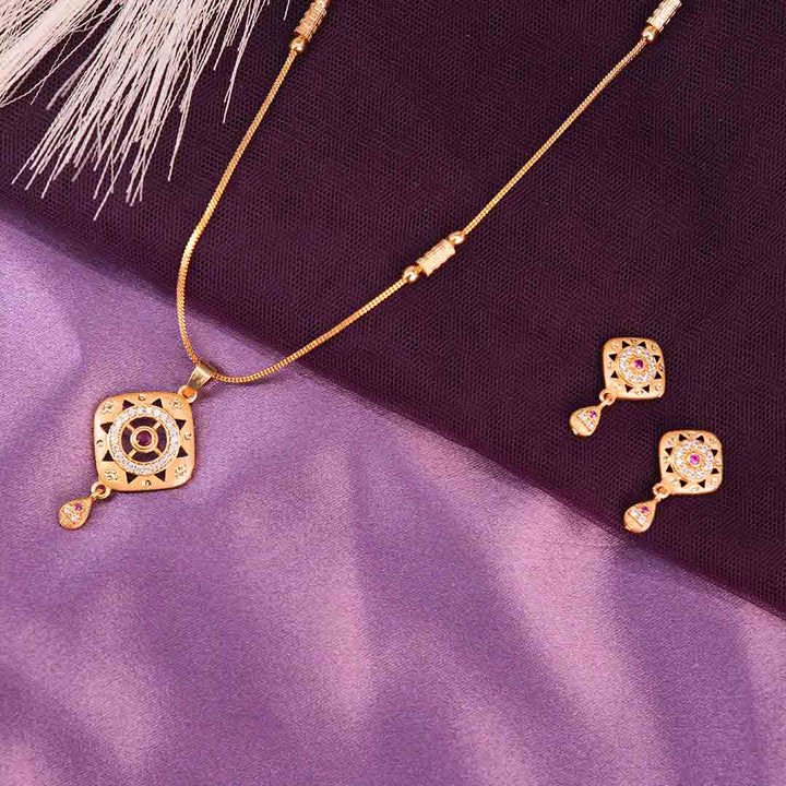 A Beautiful Pendant with Chain and Earrings for Everyday Glam