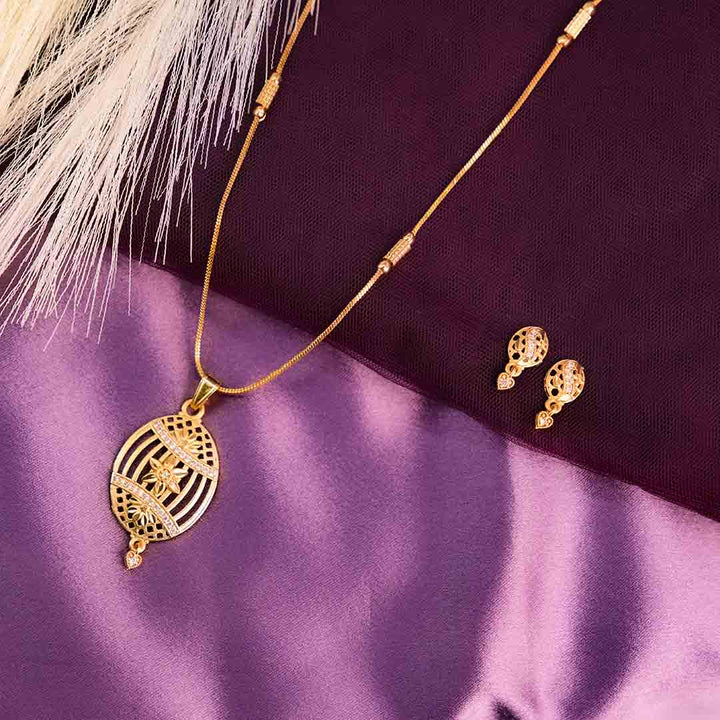 Stylish Pendant with Chain and Earrings Made for Every Occasion