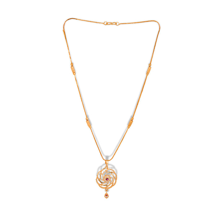 Purvi Gold Plated Pendant Earrings set