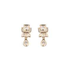 Elegant Pearl and CZ Jewellery Earrings Close-Up Product Image