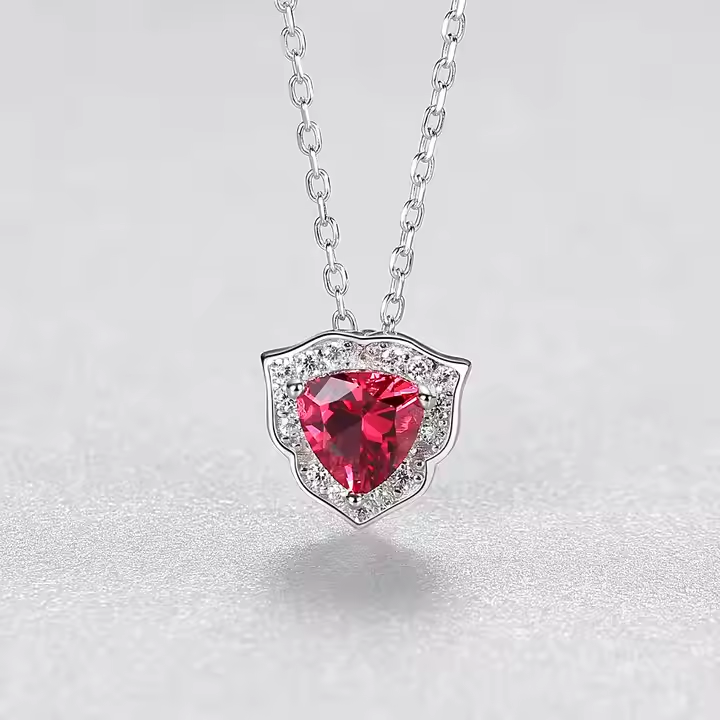 Emerald cut pendant for women
