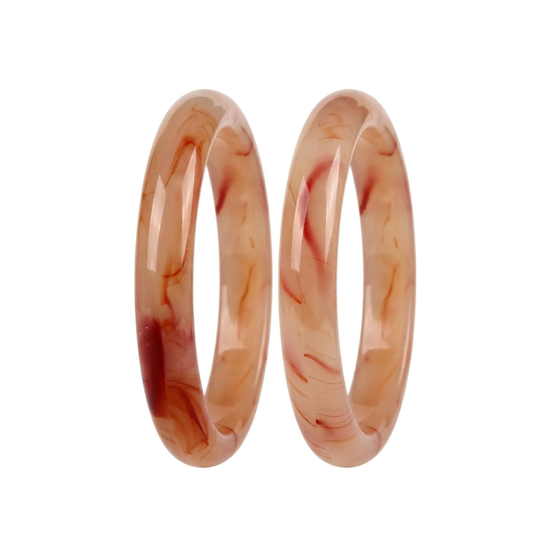 Marble stone bangles for women, marbled resin pair - RANGREZ (view 10)