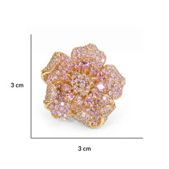 Crystal Micro-Pavé Bloom Flower Stud Earrings