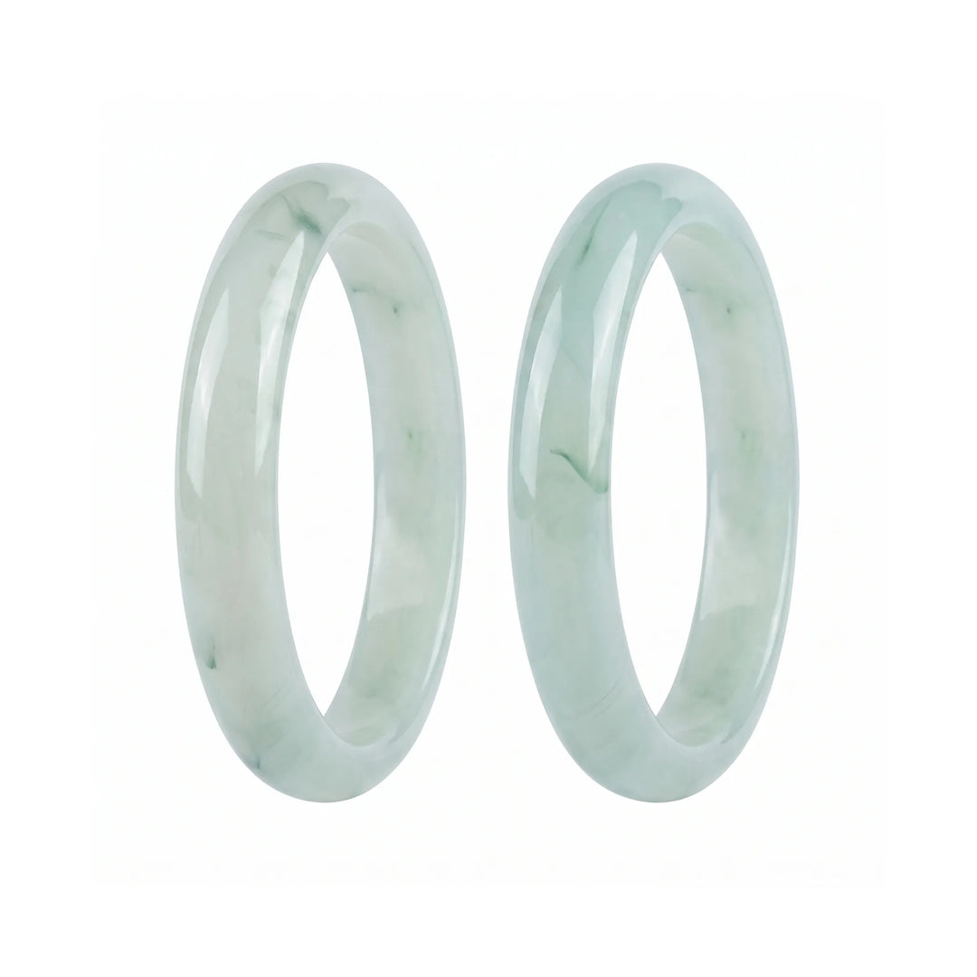 Marble stone bangles for women, marbled resin pair - RANGREZ (view 21)