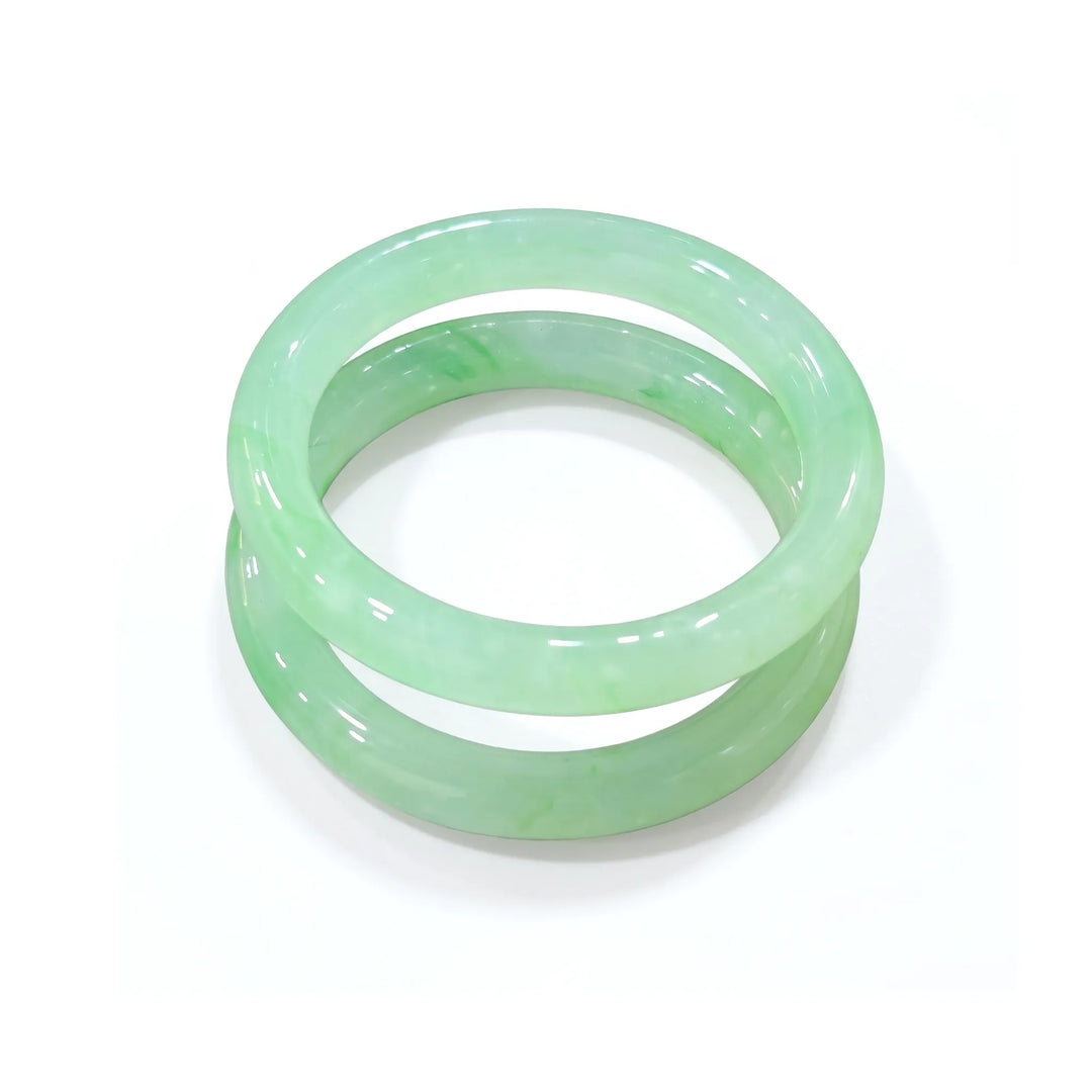 Marble stone bangles for women, marbled resin pair - RANGREZ (view 33)