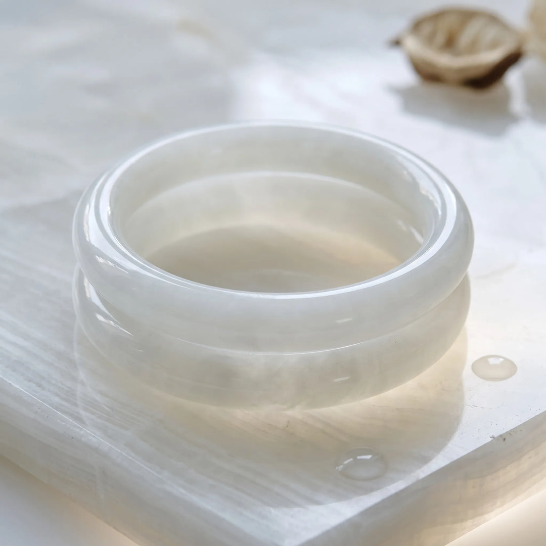 Marble stone bangles for women, marbled resin pair - RANGREZ (view 27)