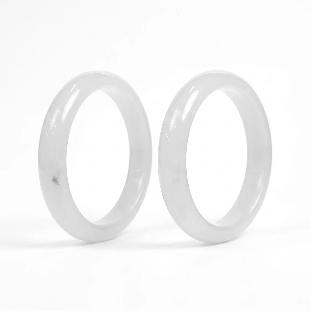 Marble stone bangles for women, marbled resin pair - RANGREZ (view 40)