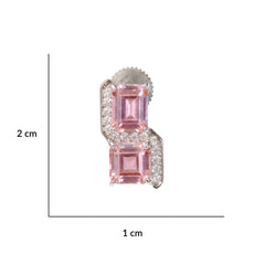 Square Cut Crystal Stud Earrings