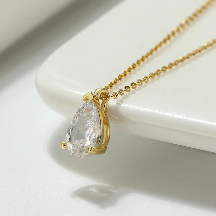 Gold plated diamond necklace for women 