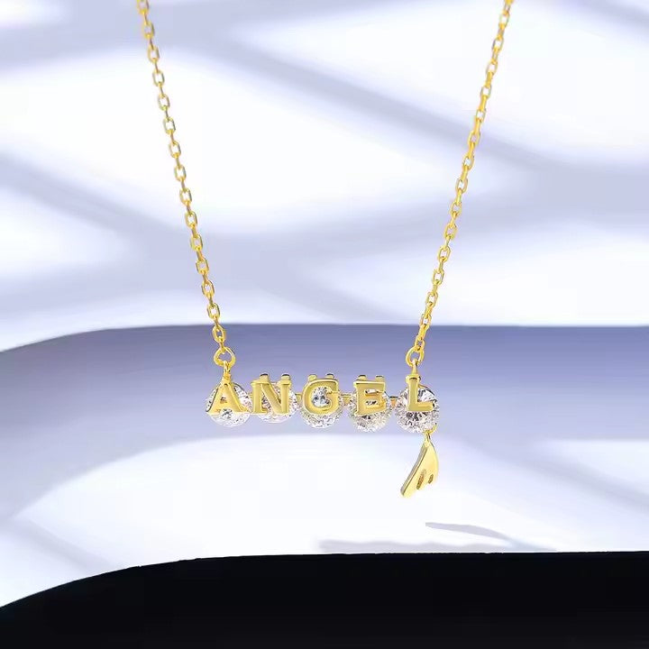 Gold plated diamond pendant for women 